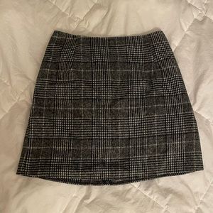 Motel Black and White Plaid Skirt